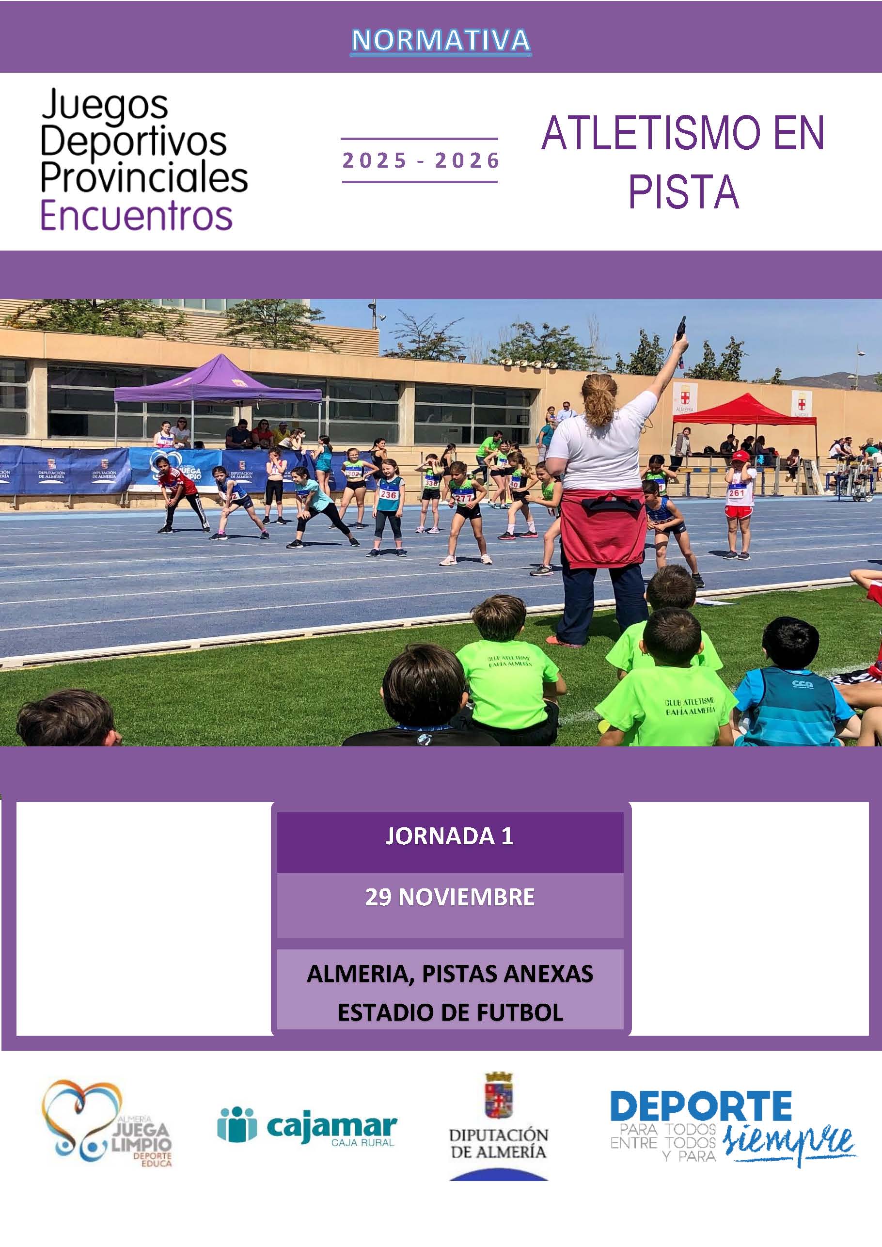 Encuentro Educativo de Promoción del Atletismo en Pista. Almería 29-11-25